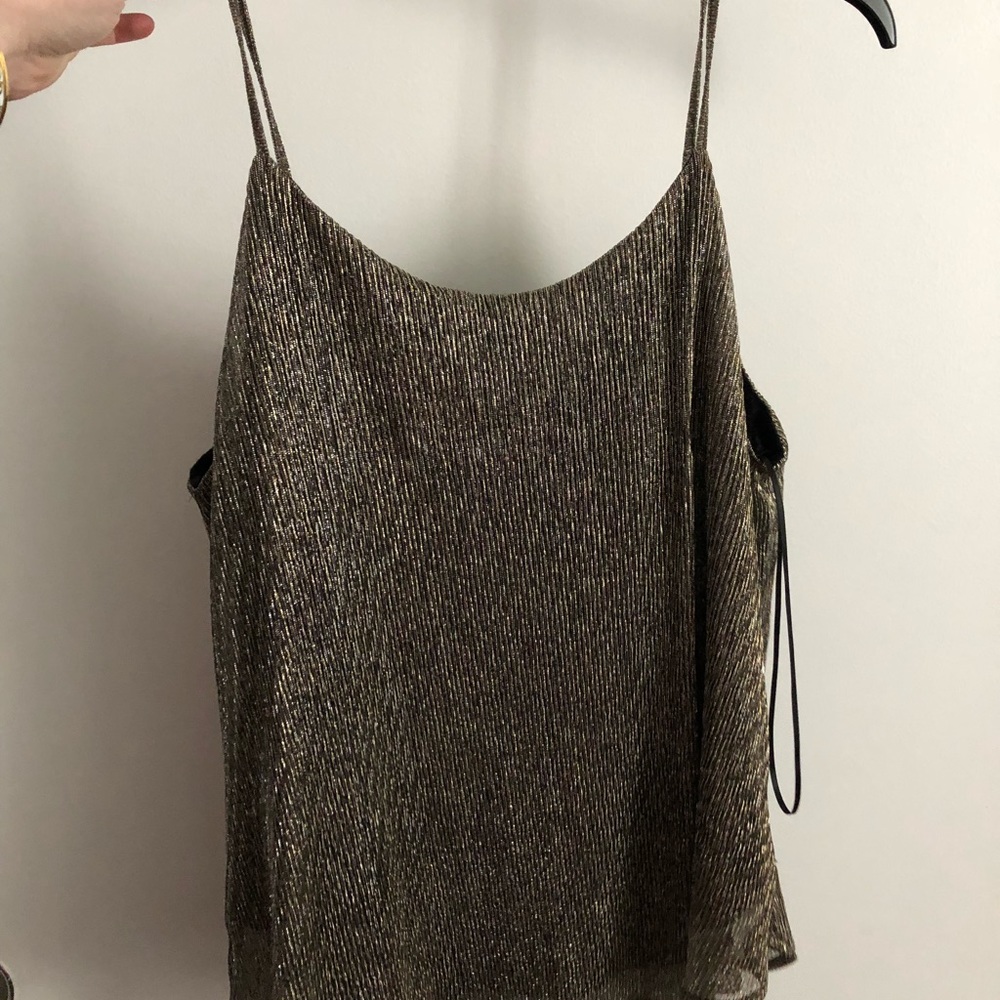 Gold sparkly tank top